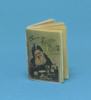 Dollhouse Miniature Around The World With Santa Clause, Readable Book